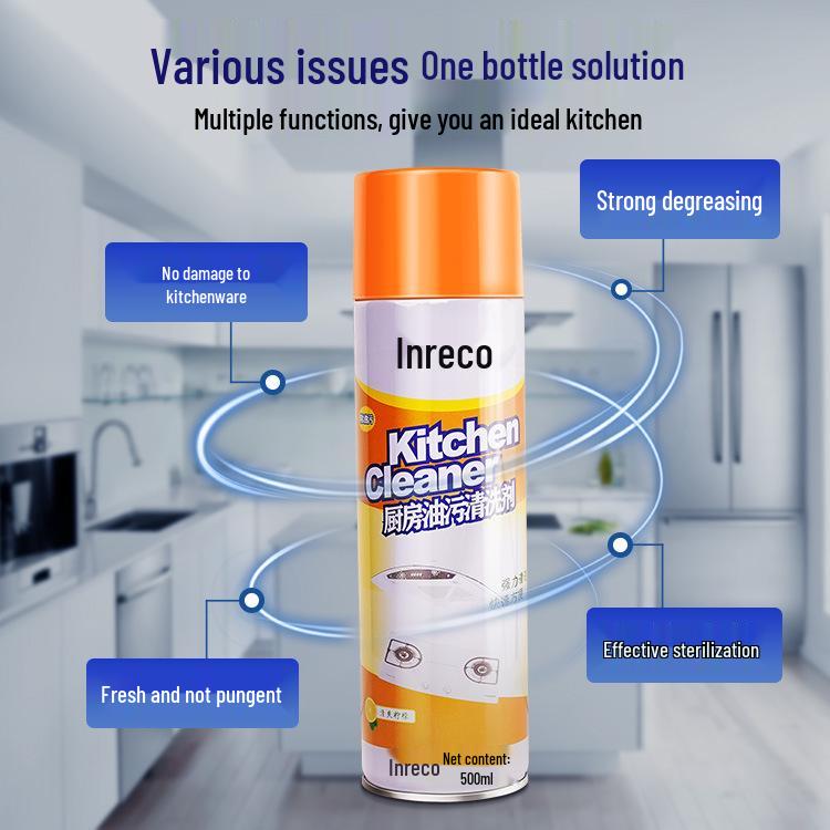 Heavy Duty Kitchen Oil Stain Remover - Stubborn Stain Cleaner & Range Hood Wash