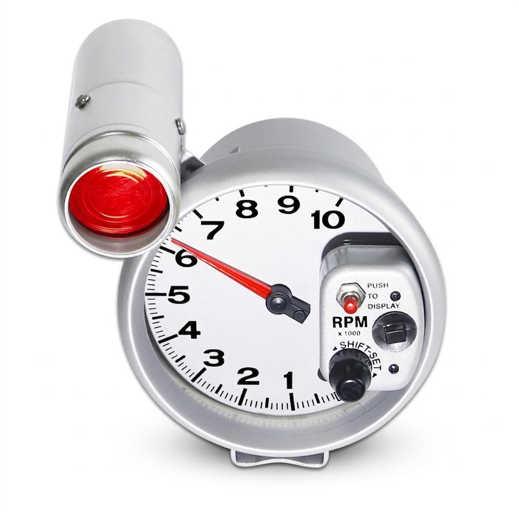 Automotive Racing Tachometer 127mm Gauge 10000RPM LED Warning Light Engine Rev Monitor Modification Assembly