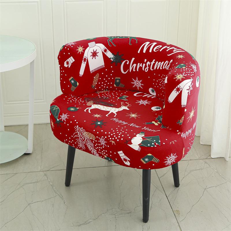 Large Curved Chair Seat Cover Elastic Low Backrest Chair Cover Universal Makeup Stool Cover Living Room Bedroom Lazy Sofa Covers