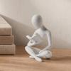 Abstract Reader Sculpture Ornament Mini Reading Figure Ornament Living Room