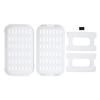 Double Layer Desktop Storage Rack Large Capacity Fence Design White Cosmetics Desktop Plastic Storag
