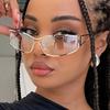 Retro Oval Fashion Glasses for Women, Lightweight Decorative Lenses, Retro Street Style Accessories, Trendy Casual Items.