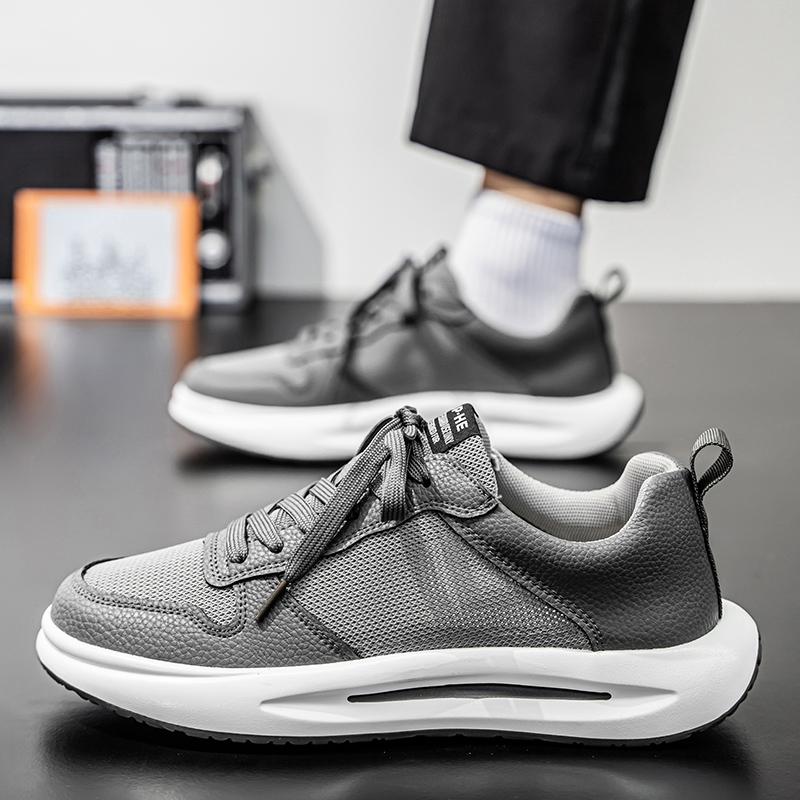 New Fashion Men 's Four Seasons Comfortable Thick Sole Shoes Students BoysTrending Soft Sole Breathable Casual Running Sneakers