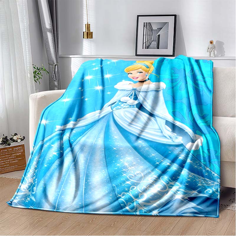 6 Größen Prinzessin Cinderella Cartoon Weiche Flanell Flauschige Decke Campingdecke für Kinder Sofa Überwurf Dünne Decke Weibliches Geschenk