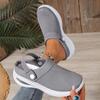 Ladies' Solid Color Plus-Size Casual Sneakers, Slip-On White Comfortable Casual Shoes, Perfect for Beach Vacations, Camping