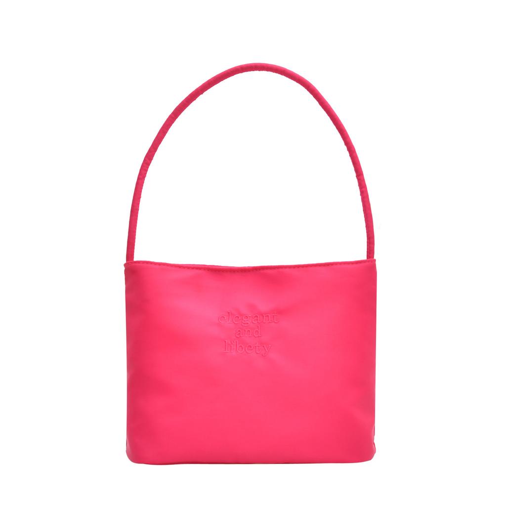 Summer New Simple Nylon Underarm Bag Design with Embroidered Alphabet Handheld Commuter Bucket Bag