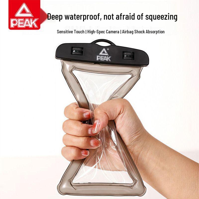 Transparent Waterproof PVC Phone Bag with Touchscreen and Floating Sand Design for Diving and Photo Taking