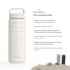 GRANDTIES Vacuum Insulated Stainless Steel Water Bottle, Wide Mouth, 709ml, with Two Lids, Direct Drinking, Keeps Hot or Cold Water Hot for 12 Hours,