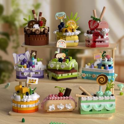 Blocuri de construcție pentru tort Decorațiuni pentru casă Buchet Dulciuri Candy Bloc de construcție Jucărie Jucărie de asamblat Cadou de ziua de naștere pentru Copii Fete Adulți