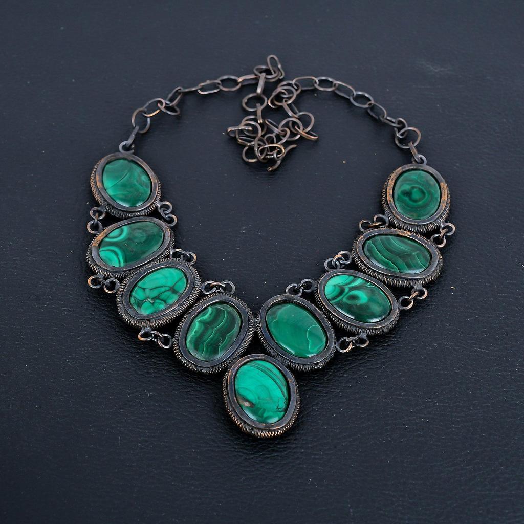 Malachite Necklace, 999 Copper Wire Wrapped Gemstone Jewelry, Handmade Necklace Amazing Jewelry, Gift For Her