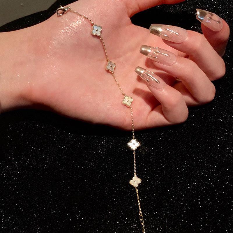 Real gold electroplated flower fritillary bracelet temperament versatile bracelet simple jewelry women