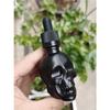30ml Black Skull Glass Dropper Bottle Cute Essential Oil Bottles With Eye Dropper For Perfume