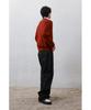 YOUTH Round Neck Textured Cardigan - Red