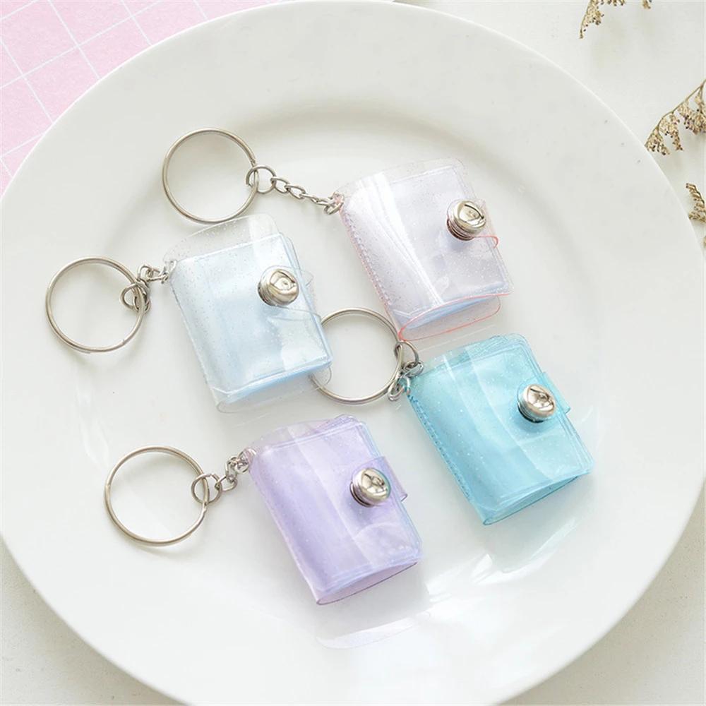 Inch Card Stock 16 Pockets Binders Albums Photo Card Holder Photos Holder Keychain Mini Photo Album
