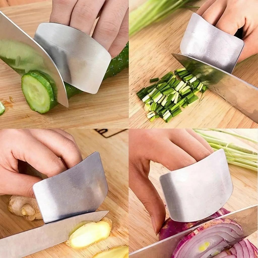 Stainless Steel Hand Guard Cutter Kitchen Knives Accessories 1PC Multipurpose Chopping Slicing Cutting Tool