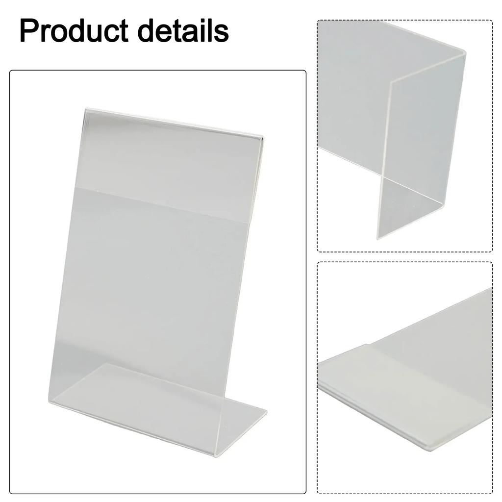 10/20PCS A6 Acrylic Menu Stand Holder Stand Slanted Sign Holders Desktop Paper Menu Holder