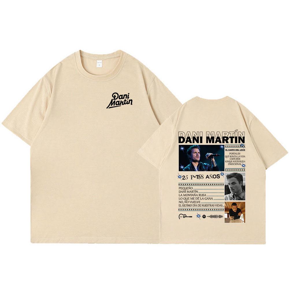 Dani Martin Album Tour Merch T Shirts Men Women Clothing Fashion Vintage Short Sleeve Tshirts Cotton Casual Loose Tshirt Tops