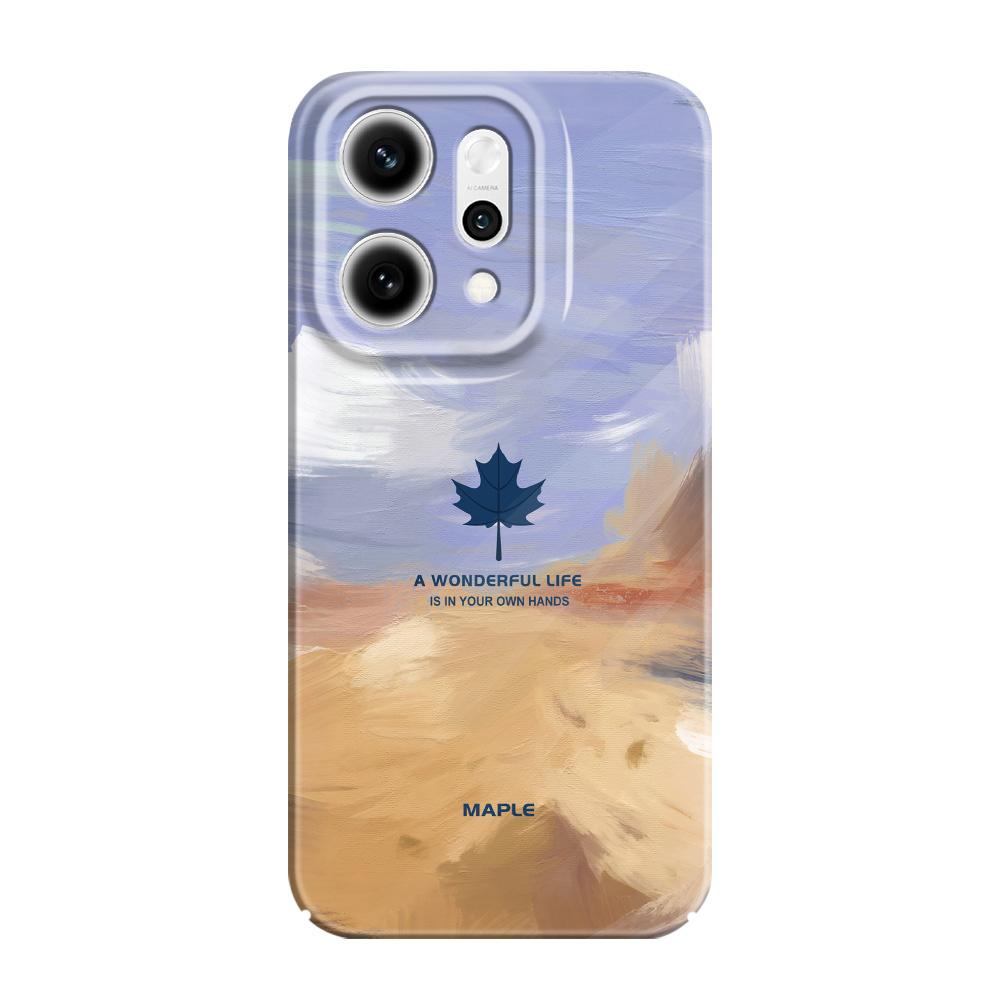 

Colorful Maple Leaf Phone Case For OPPO Reno 14 14F 13 13F 12 12F 11 11F 10 8 8Z 8T 7 7Z Pro 4G 5G Film Hard Cover OPPO Reno 8Z 5G