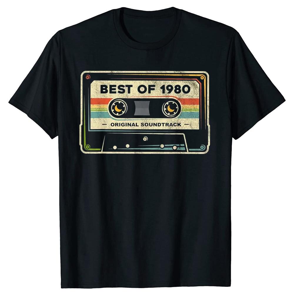 Men Vintage The Best Birthday Gifts Old 45th Birthday T Shirt Summer 45 Year Classic 1980 Limited Edition T-Shirt 4XL