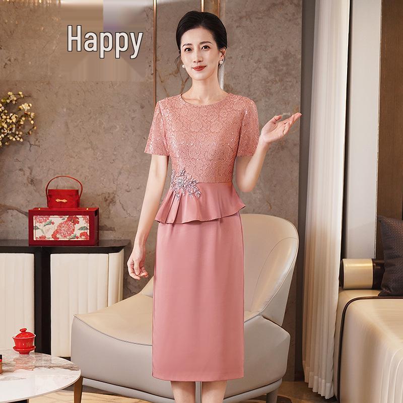 

Elegant Spring Mother-in-law Wedding Guest Dress - High-Class Formal Attire for Engagement & Celebration 4XL