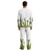 Men's Halloween Pajama Set Long Sleeve with Buttoned Crotch and Elastic Drawstring Waist Sleepwear
