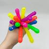 5 PCS Colored Caterpillar Pull Worm Noodle Fidget Toys Stretch String TPR Rope Anti Stress String Stress Relief Autism Vent Toys