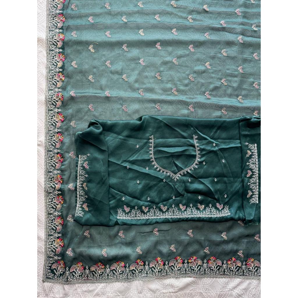 Elegant Party Wear Rangoli Silk Saree