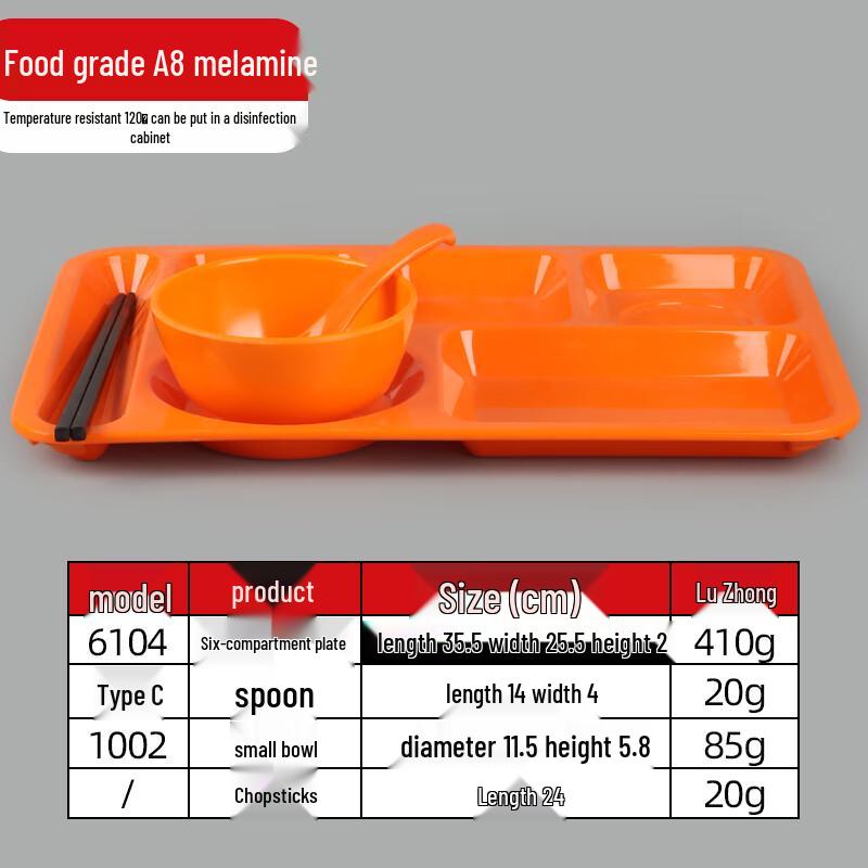 Divided Melamine Canteen Tray Set