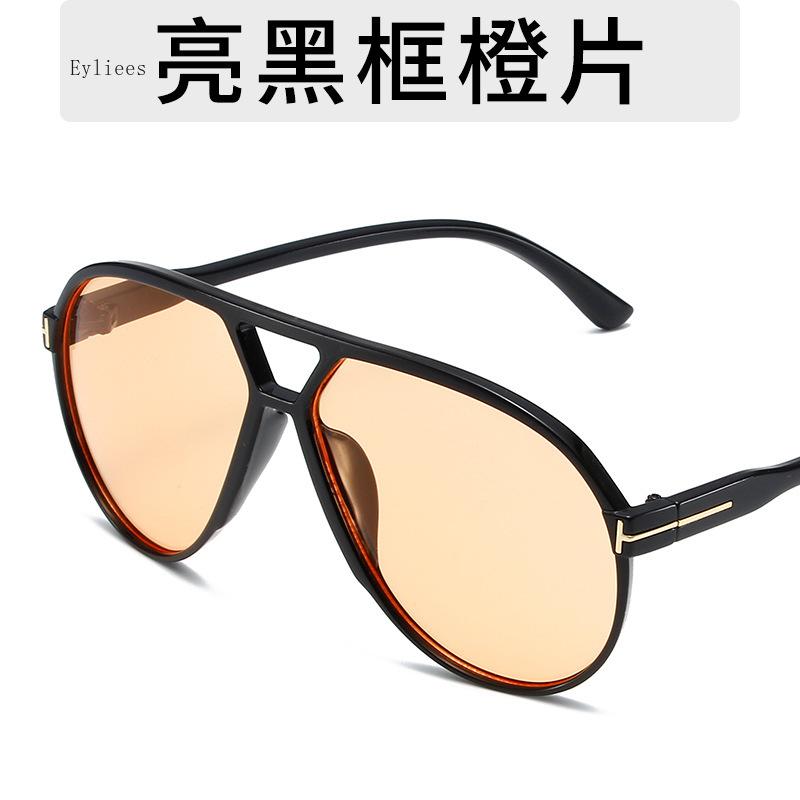 Vintage Oversized Pilot Sunglasses Women Designer Black Yellow Goggle Gradient Big Frame Sun Glasses UV400 Luxury Men's Sh