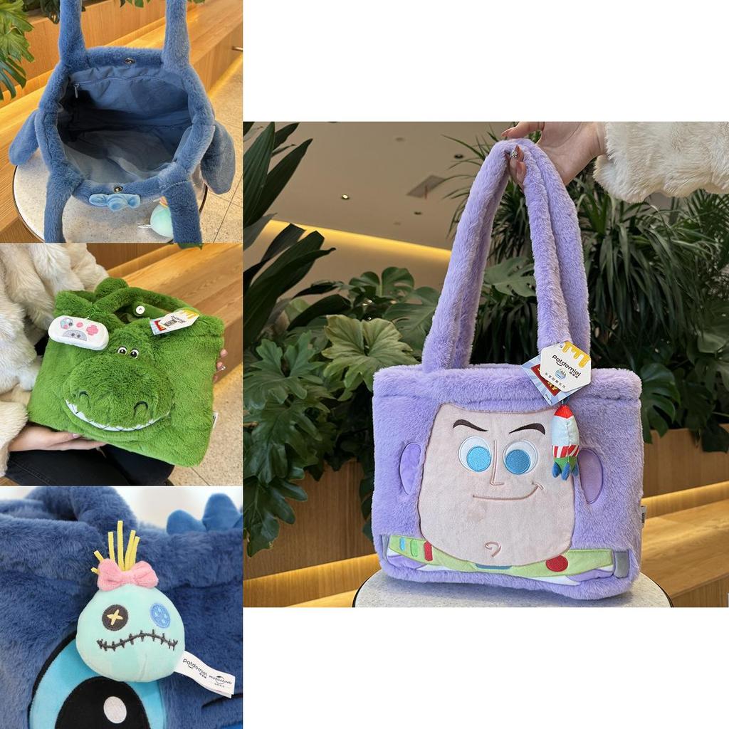 Genuine Stitch Plush Bag Cute Large Capacity Woody Autumn And Winter Plush Shoulder Bag Sullivan Tote Bag Book