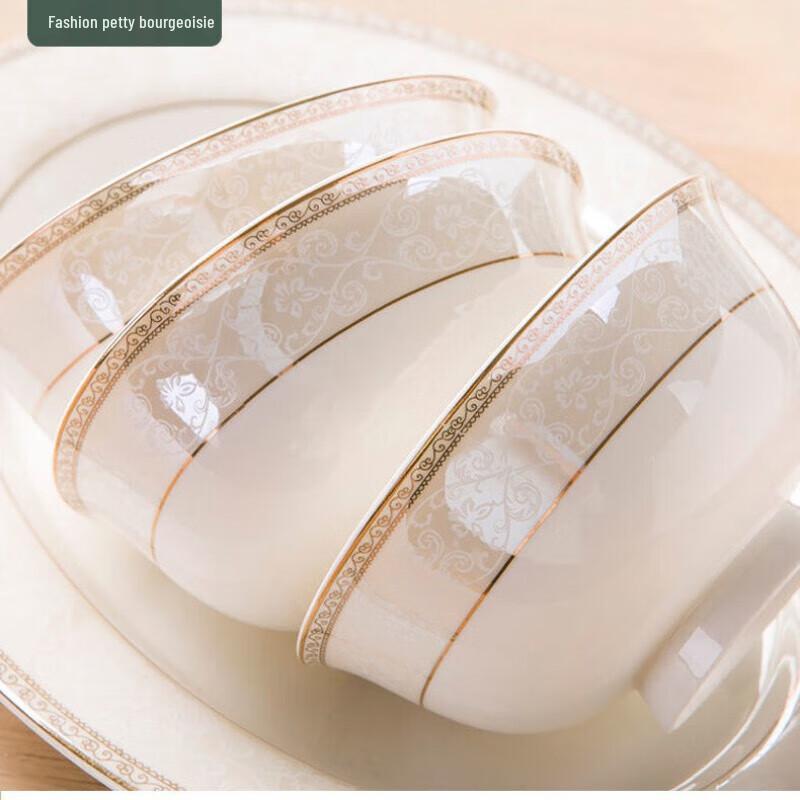 Jingdezhen Ceramic High-Foot Anti-Scald Bowls