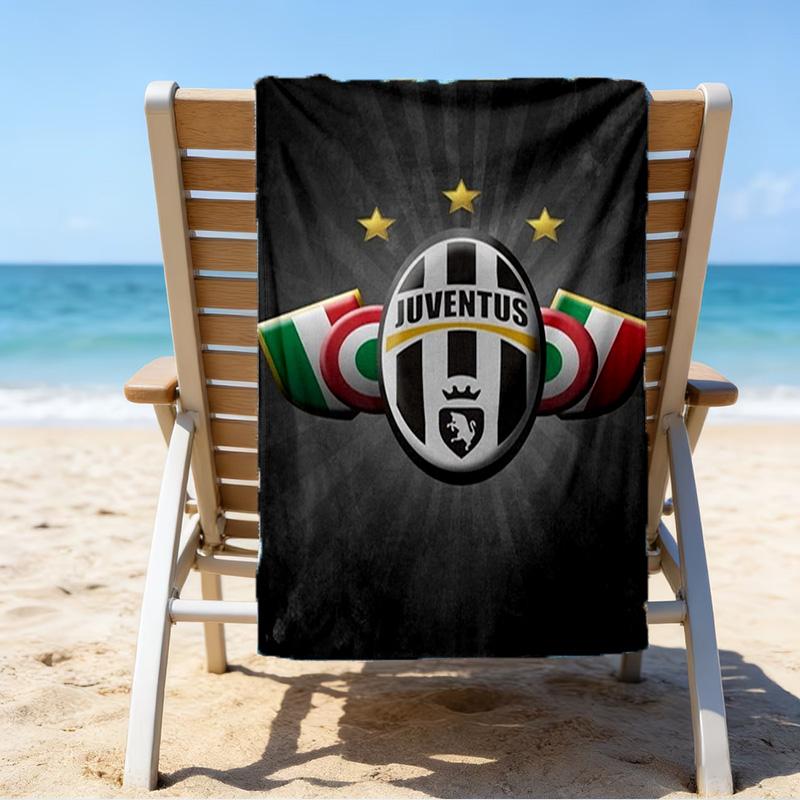 Fußball Fußballwappen Aufgedrucktes Strandtuch, Superweiche Mikrofaser, Perfektes Geschenk Geburtstag, für Pool, Strand, Reisen, für Familie und Freunde