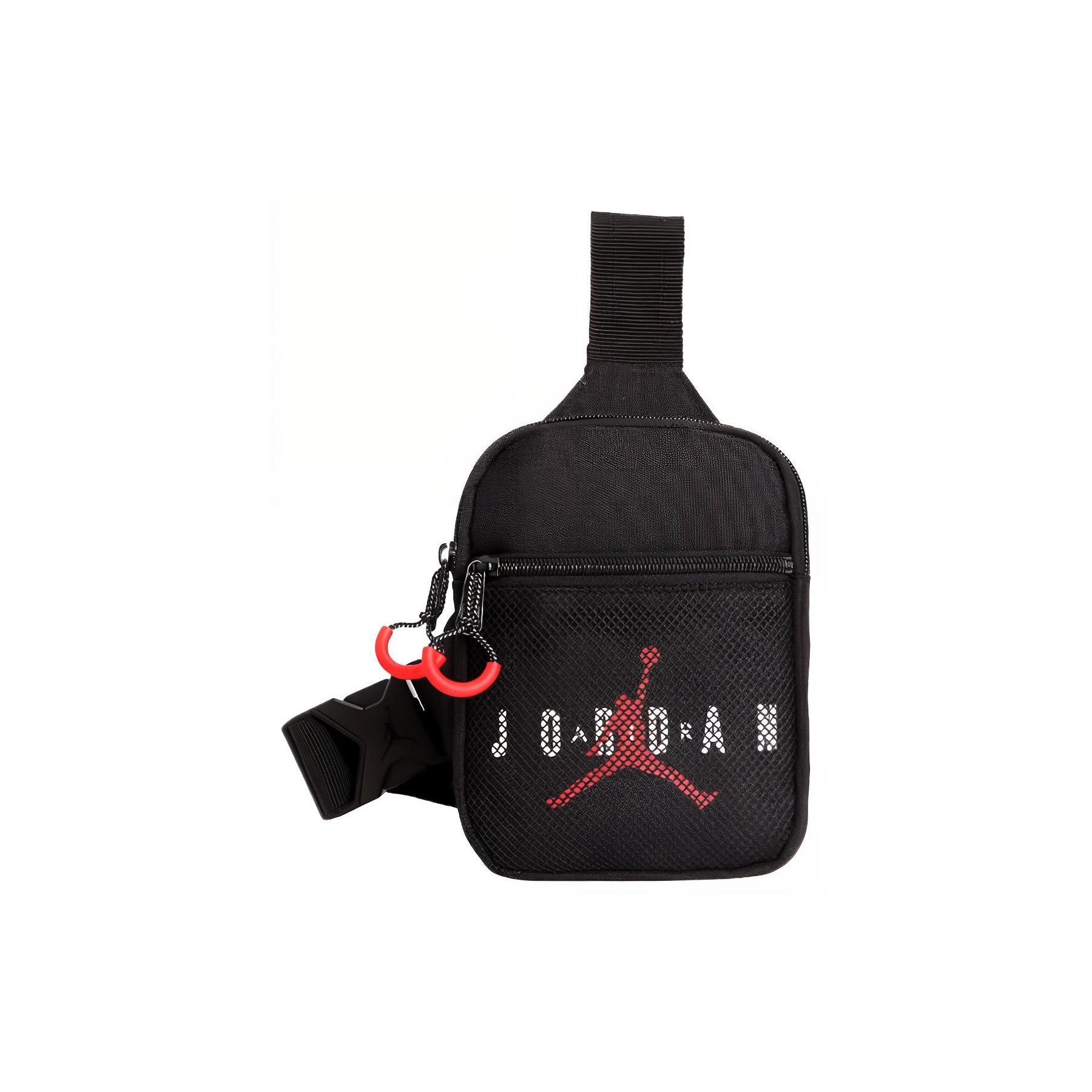 Jordan Large Logo Simple Classic Trendy Sports Casual Zipper Polyester Chest Bag Unisex bags Black DJ5647-010 Black