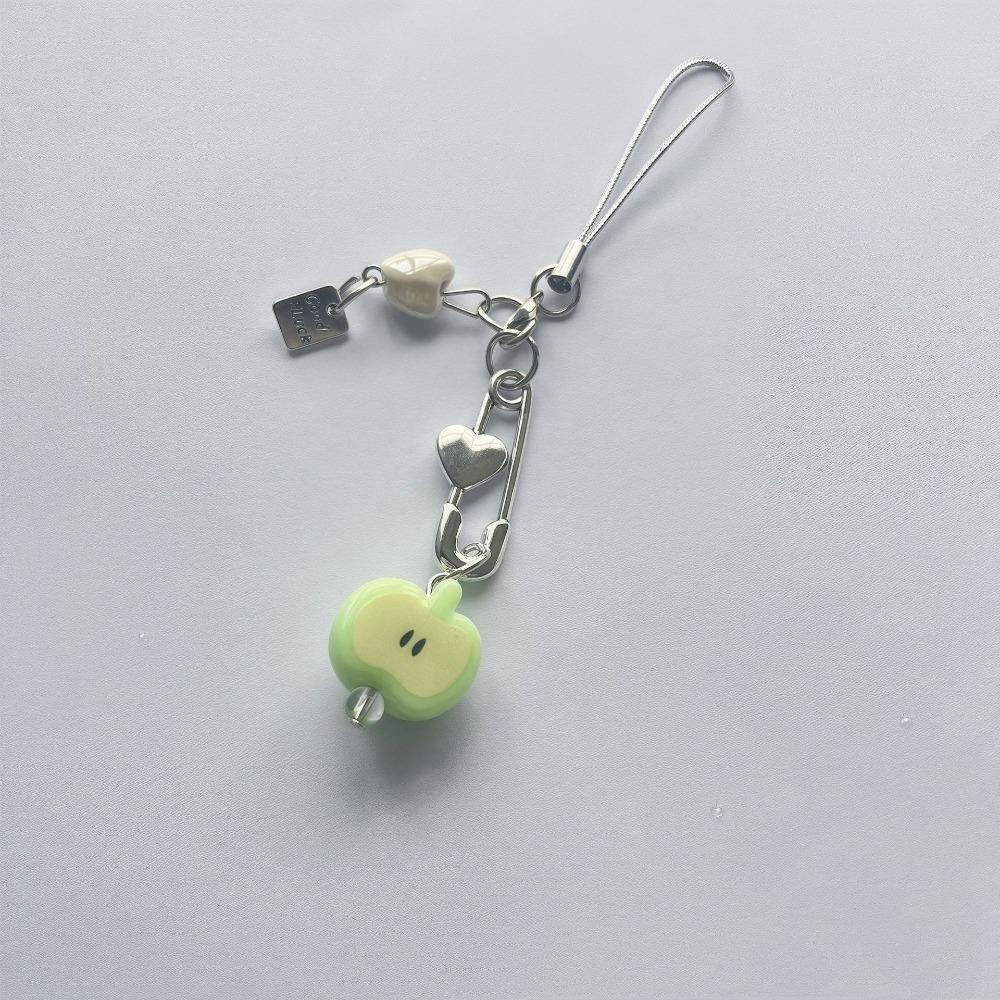 Crystal Beaded Elegant Phone Charm Anti Loss Rope Fruit Pendant Colorful Phone Lanyard  Women Girls