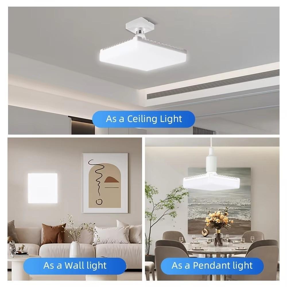 20/30/40/60/80W Square LED Ceiling Lamp Waterproof Spotlight E27 LED Bulb  Living Room