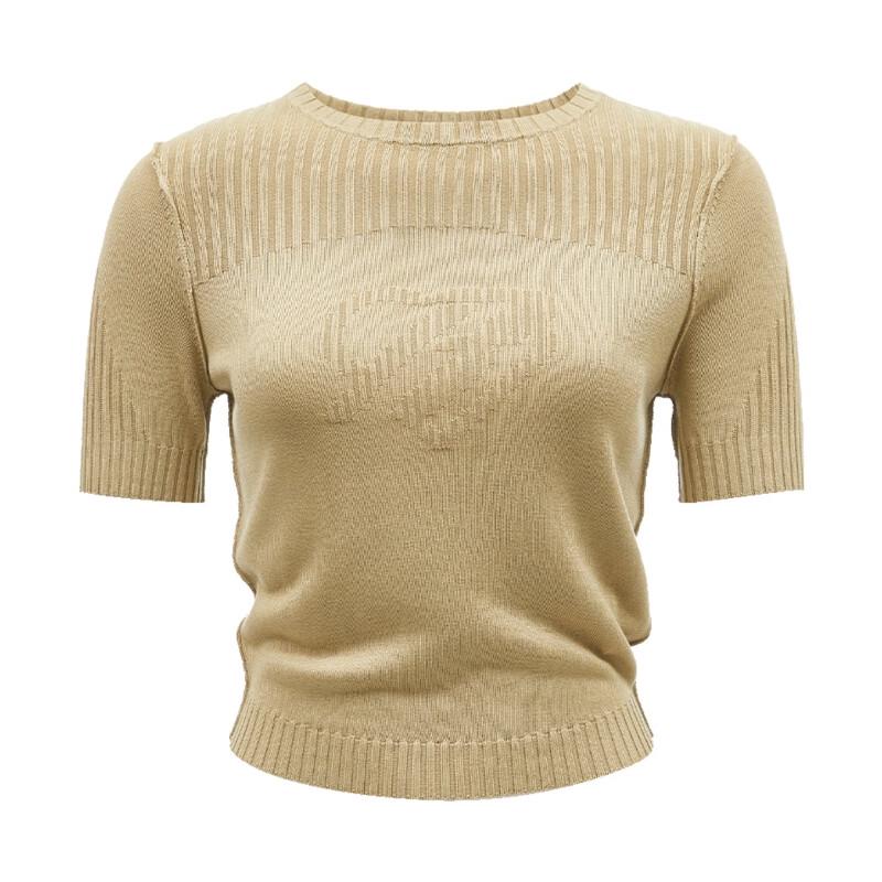 ONLY Women's Ribbed Short Sleeve Knit Top