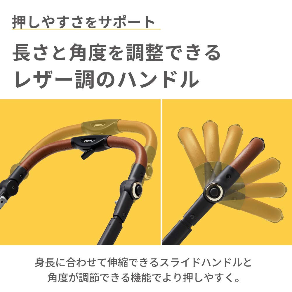 Pigeon nautR Shell 1 Month and 4902508002912 NB0-R Double-facing A-type Stroller, Gray, Up,