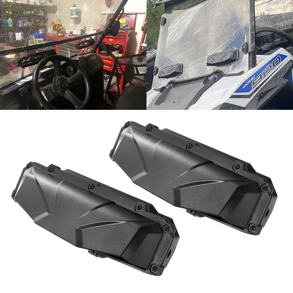 1 Pair Adjustable Windshield Ventilation Safeguards Interior System Defrost Compatible for UTV Hard Coated Polycarbonate