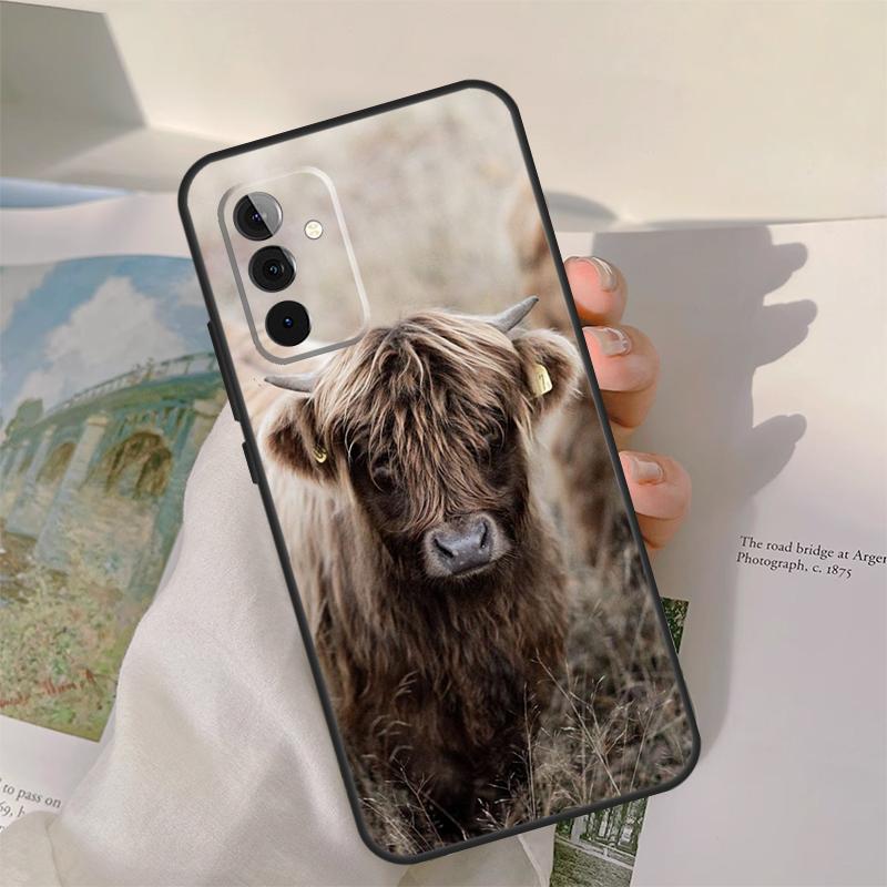 Highland Cow Animal Case For Samsung Galaxy A55 A35 A15 A32 A12 A22 A52 A06 A54 A34 A14 A56 A36 A26 A16 A13 A53