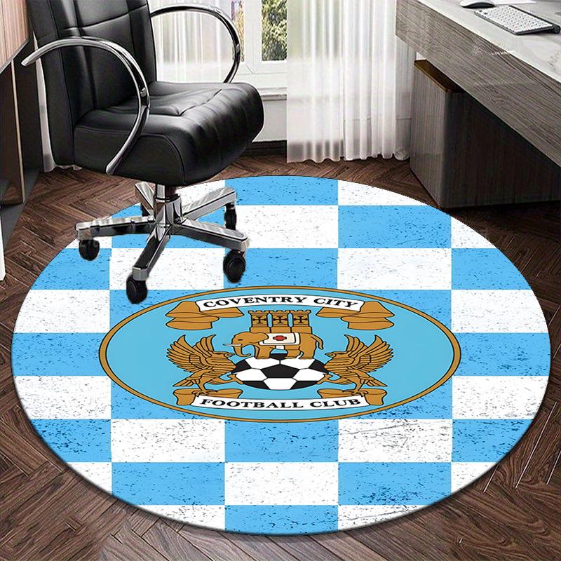 1PC round rug Newcastle United Crest Printed Round Area Rug ,Rug For Home Office, Round Chair Rug, Decorative Carpet Fan gifts Christmas gift