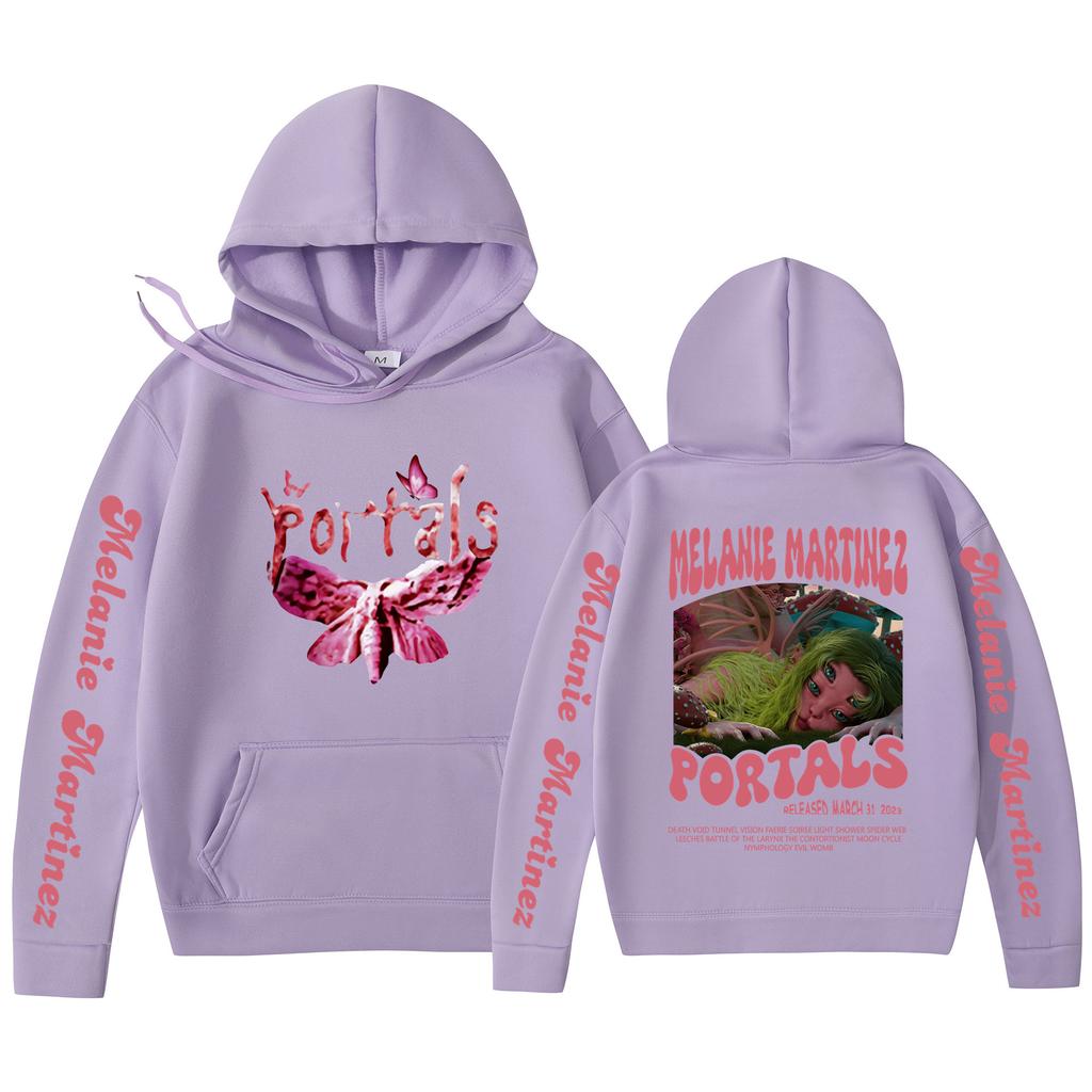 SCIONE New European and American Style Loose Hip-hop Plus Velvet Hoodie Fashion Beautiful Butterfly Print Coat Comfortable and Casual Joker Tops Coat