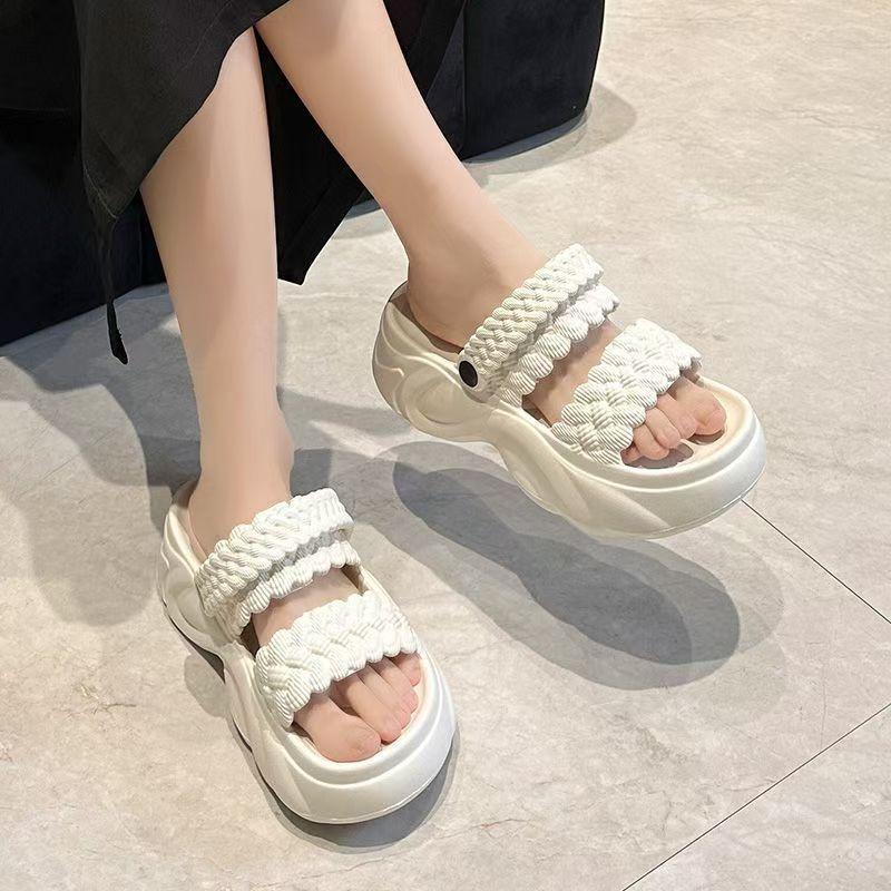 New EA Platform Sandals Women's Summer Wear New Non-slip Shoes Seaside Beach Shoes