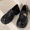 Black Platform British Style Small Leather Shoes Women's Autumn New Retro Versatile Mary Jane