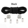 1Pair/2Pair New Metal Buckle Laces Unisex Quick-On/Off Shoelaces Oval Elastic Shoelace for Sneakers and Boots