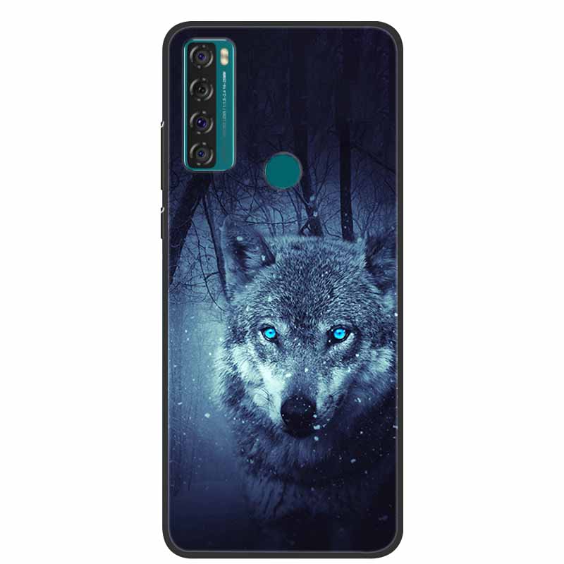 For TCL 20 SE Case Luxury Silicone TPU Soft Cover Phone Case For TCL 20 SE T671H Cartoon Funda Colourful Capa Shockproof Coque