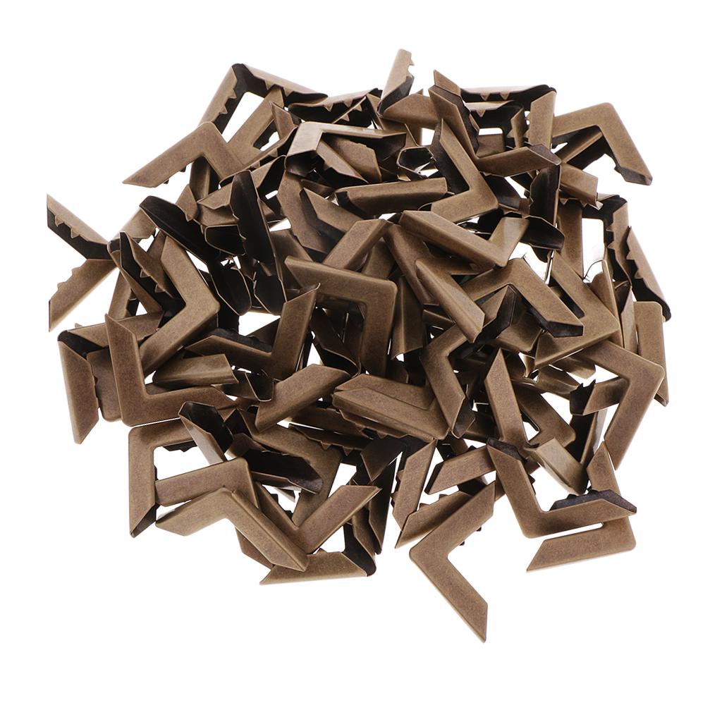 100ks Metal Book Scrapbooking Fotoalbum Nabídka Chrániče rohů 28x28x7mm