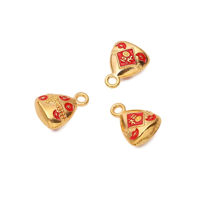 Brelocuri din aliaj Festivalul Bărcii Dragonului Zongzi Pandantiv Față Zâmbitoare pentru Confecționare Bijuterii DIY Brățară Colier