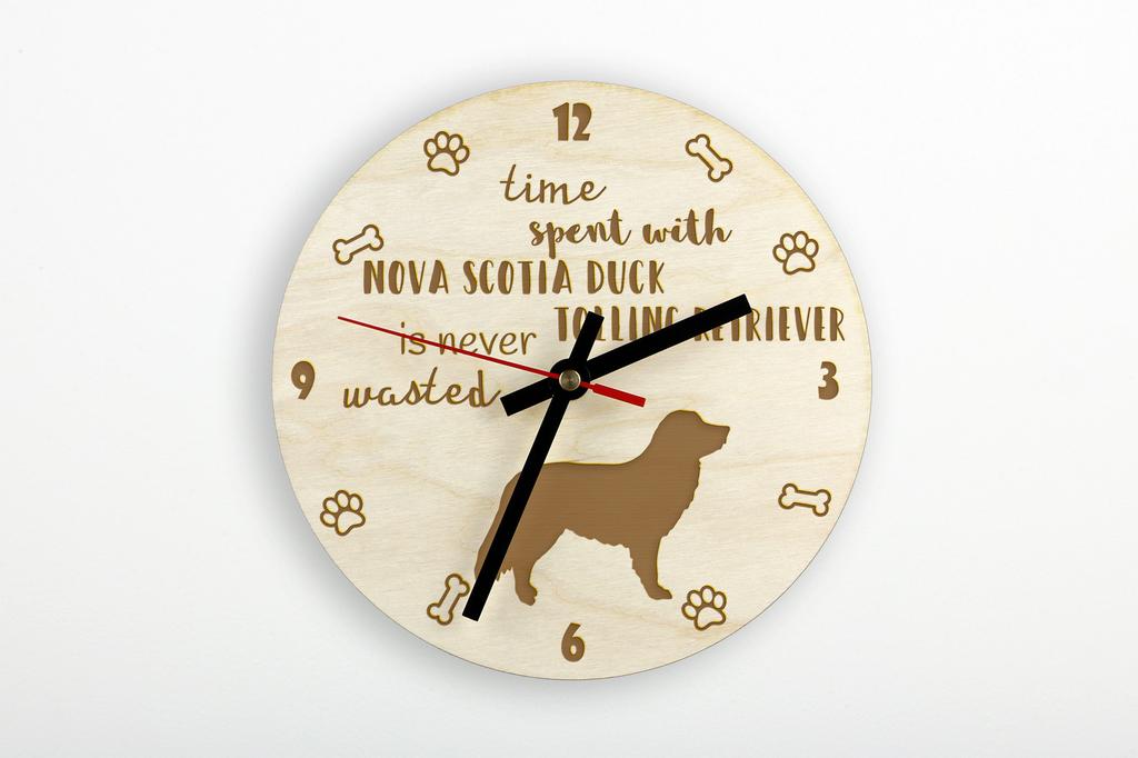 Nova Scotia Duck Tolling Retriever, Yarmouth Toller - clock with dog, wooden clock with engraving, personalised clock by Art-Dog