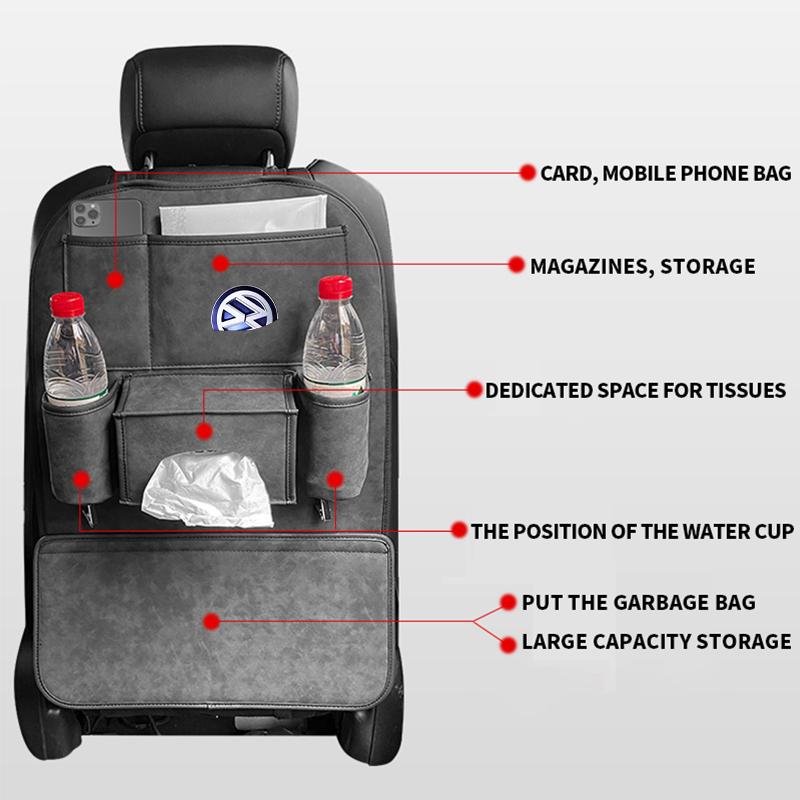 Car Sticke Car Accessories Seat back Storage Organizer Bag For Volkswagen Polo Golf Passat B5 B6 B7 T4 T5 Golf 6 Tiguan Phaeton