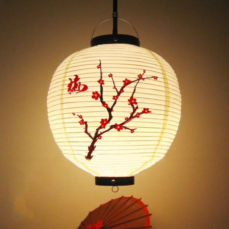 30cm Japanese Izakaya Outdoor Waterproof Decor Lanterns Sake Sushi Lamian Noodles Salmon Cuisine Restaurant Advertising Lantern
